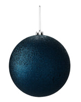 Navy Blue Large Glitter Shatterproof Bauble, 20 cm