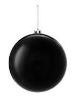 Black Large Gloss Shatterproof Bauble, 20 cm