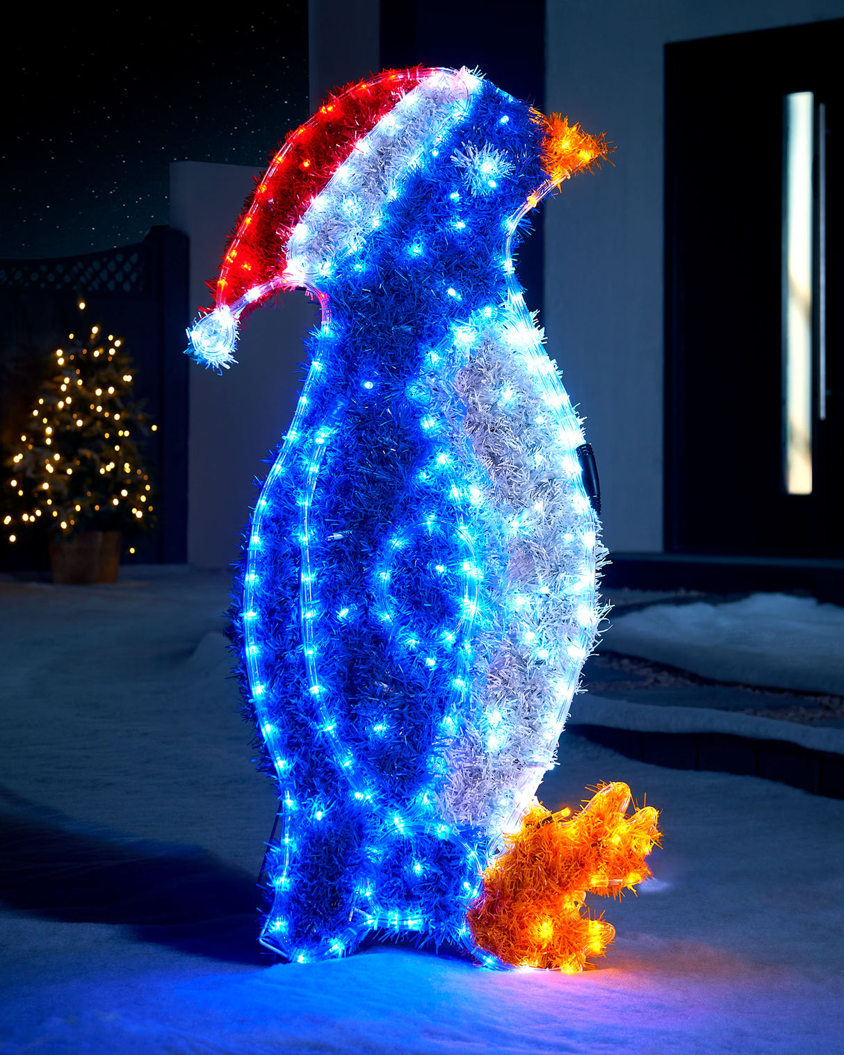 LED Penguin Rope Light Tinsel Silhouette, 1 m