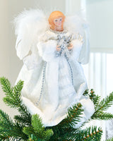 Angel Christmas Tree Topper, White, 25 cm