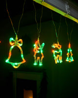 Set of 6 Characters Rope Light Silhouette, Green, 5 m