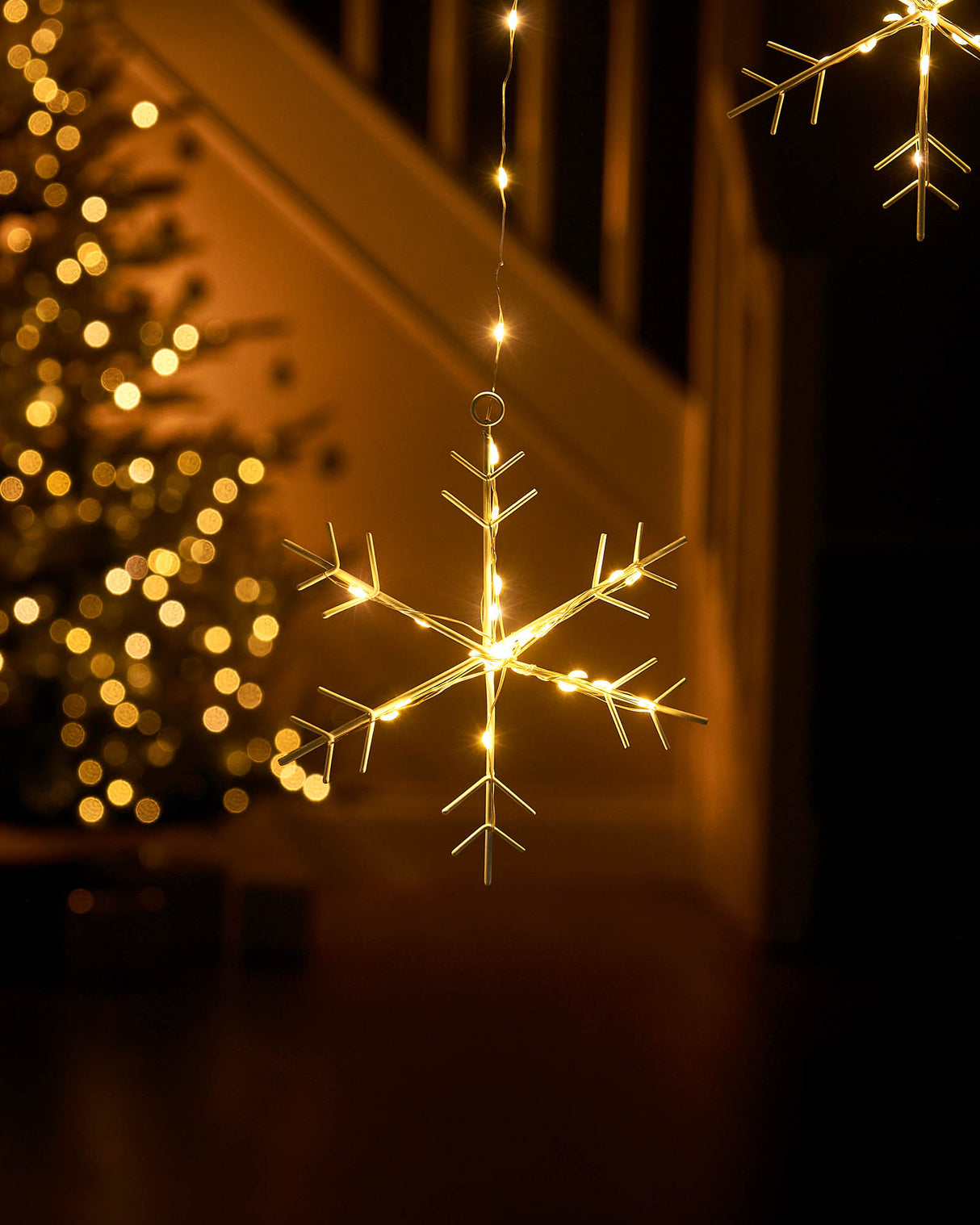 Snowflake Curtain Light String, 1.2 m