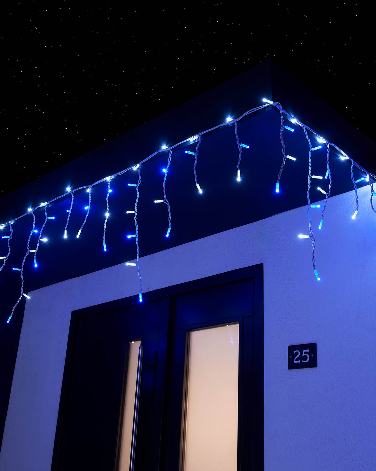 LINK PRO LED Icicle Lights, Blue / White