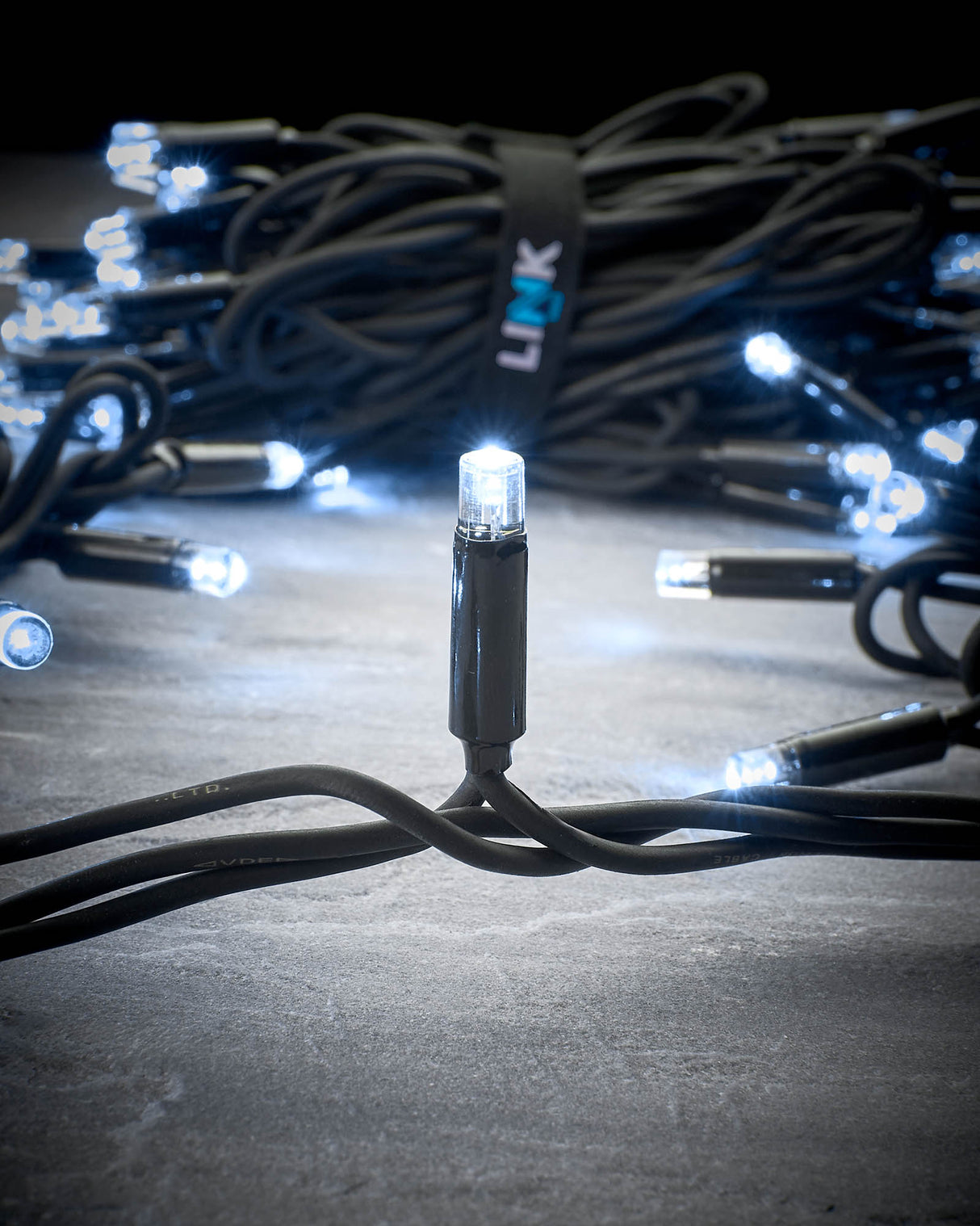 LINK PRO LED String Lights, Black Cable, White