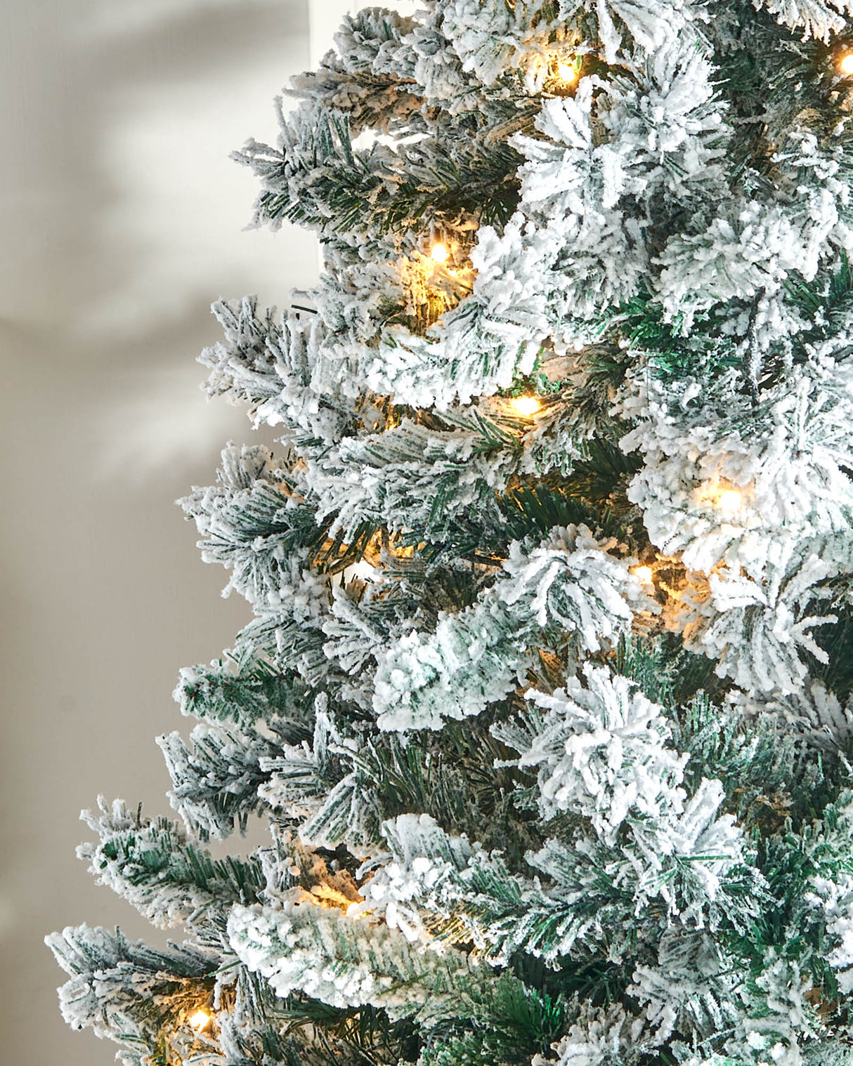 Pre-Lit Snow Flocked Mixed Pine Christmas Tree