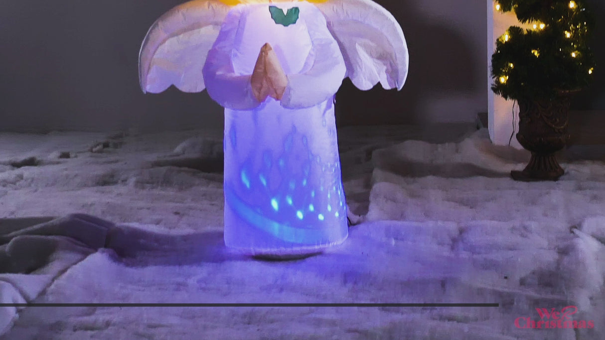 Pre-Lit Inflatable Colour Changing Angel, 3.5 ft