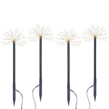 Set of 4 Exploding Firework Pathway Stake Lights, 44 cm
