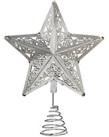 Star Christmas Tree Topper, Silver, 30 cm