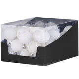 White Shatterproof Baubles, 50 Pack, 6 cm