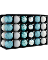 Multi Blue Shatterproof Baubles, 48 Pack