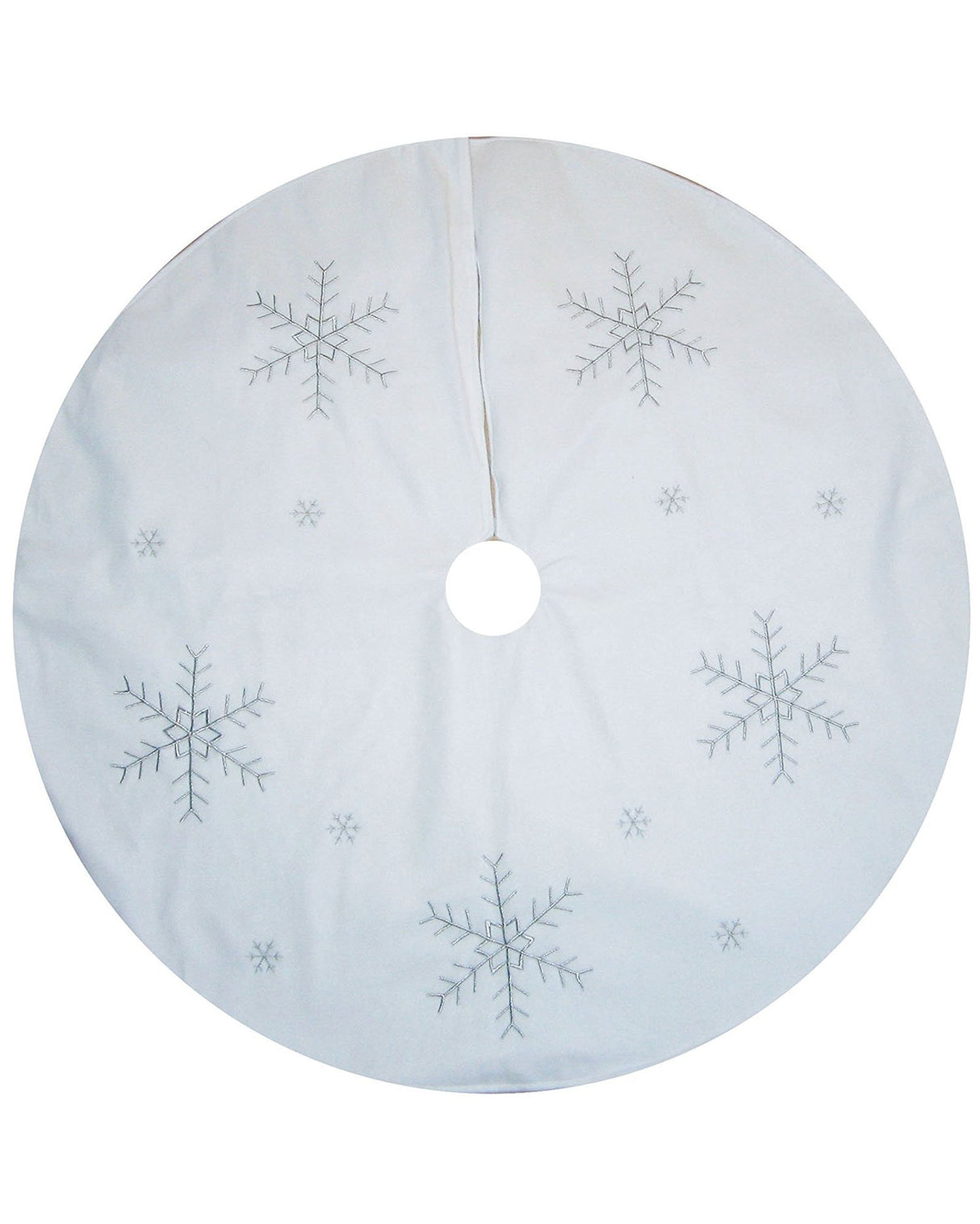 Snowflake Christmas Tree Skirt, 122 cm