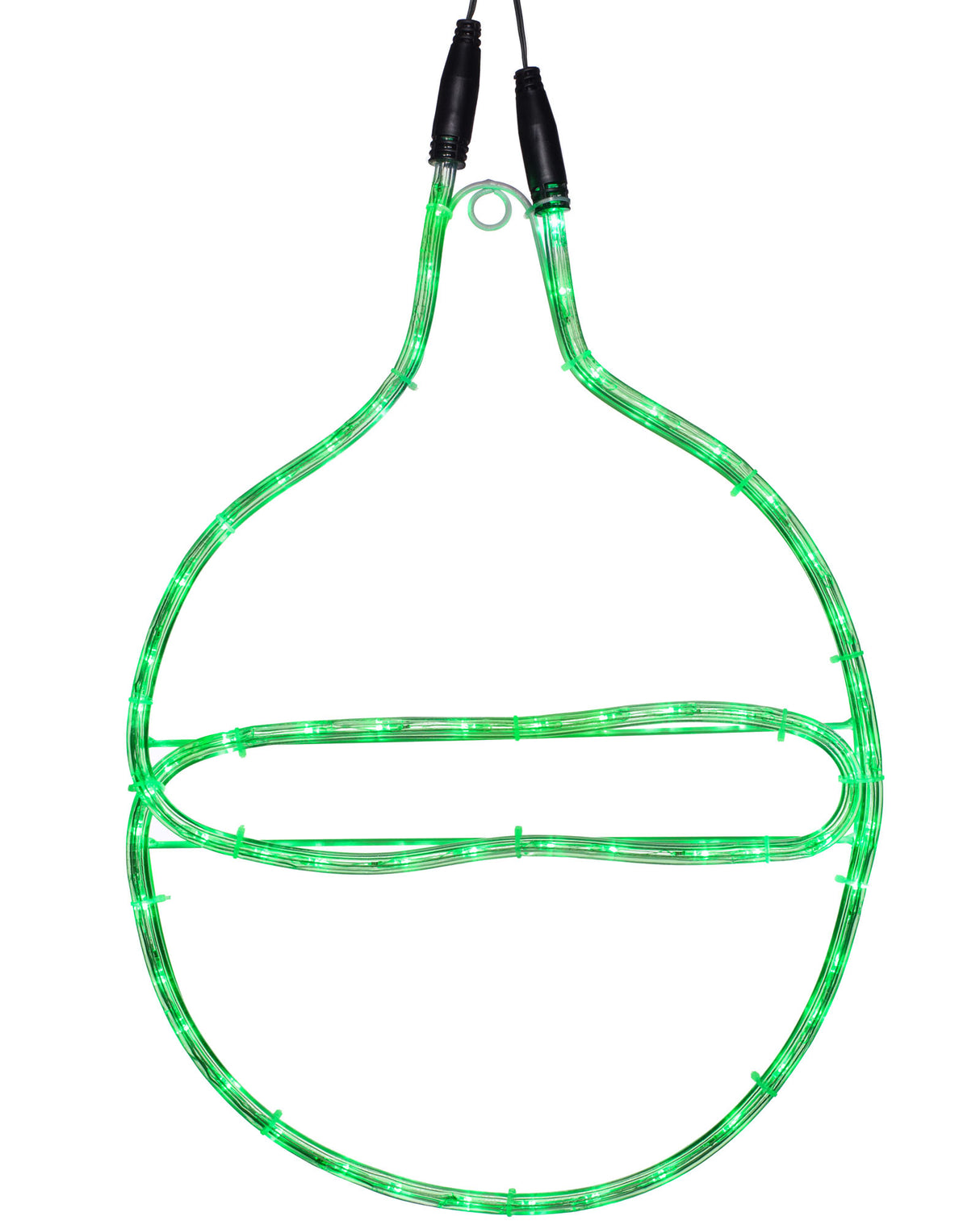 Connectable Bauble Rope Light Silhouette, Green, 54cm