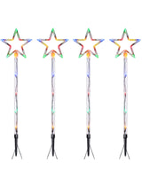 Set of 4 Connectable Star Pathway Lights, 77 cm