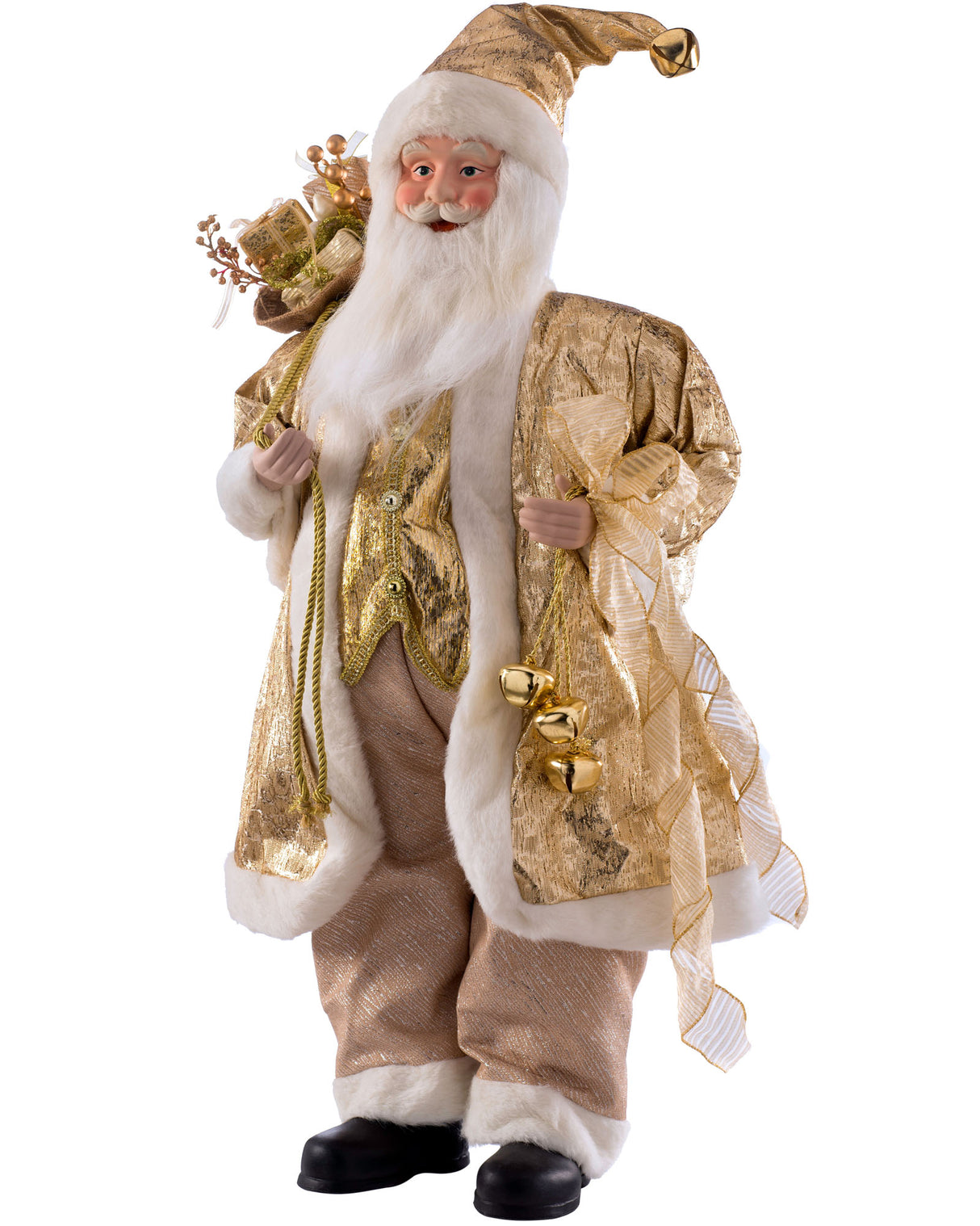 Gold Standing Santa Figurine, 92 cm