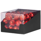Red Shatterproof Baubles, 50 Pack, 6 cm