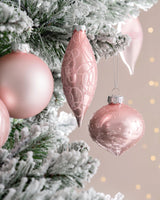 Baby Pink Glass Baubles, 20 Pack