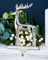 Reindeer Stocking Holder, Silver, 20 cm