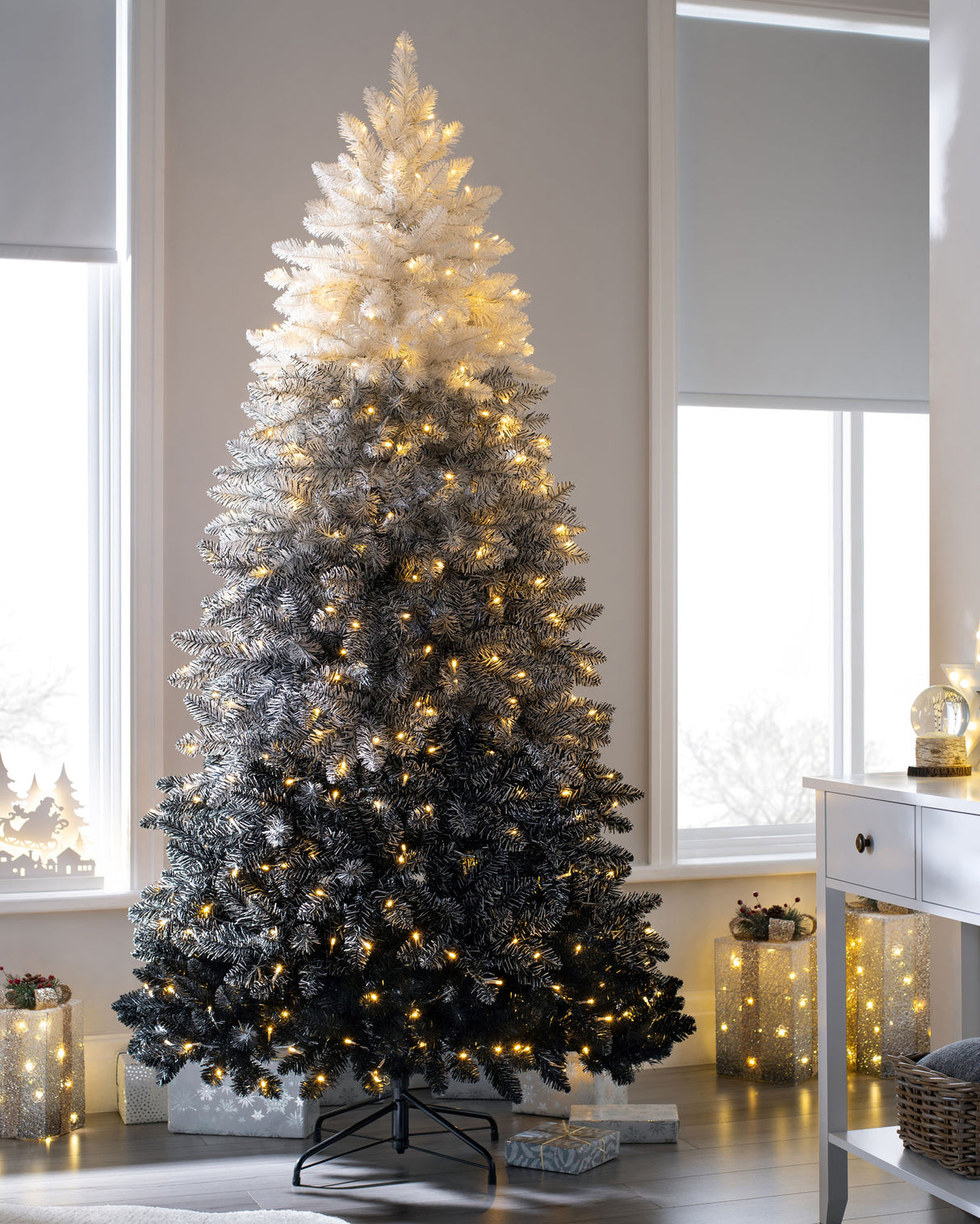 Pre-Lit Ombre Christmas Tree