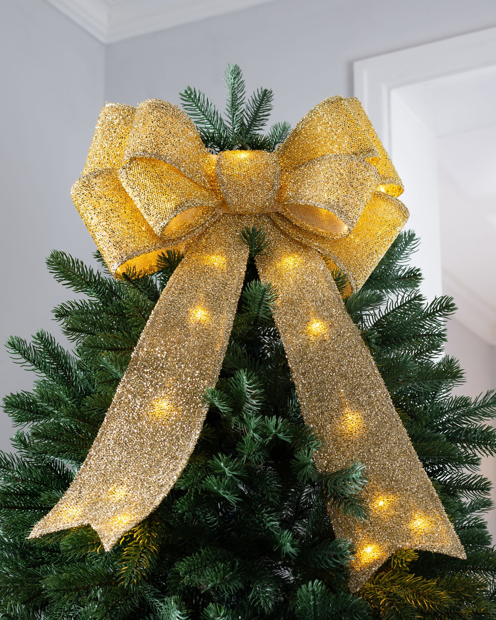 Pink Ribbon Tree Topper Christmas Tree Ribbon Toppers