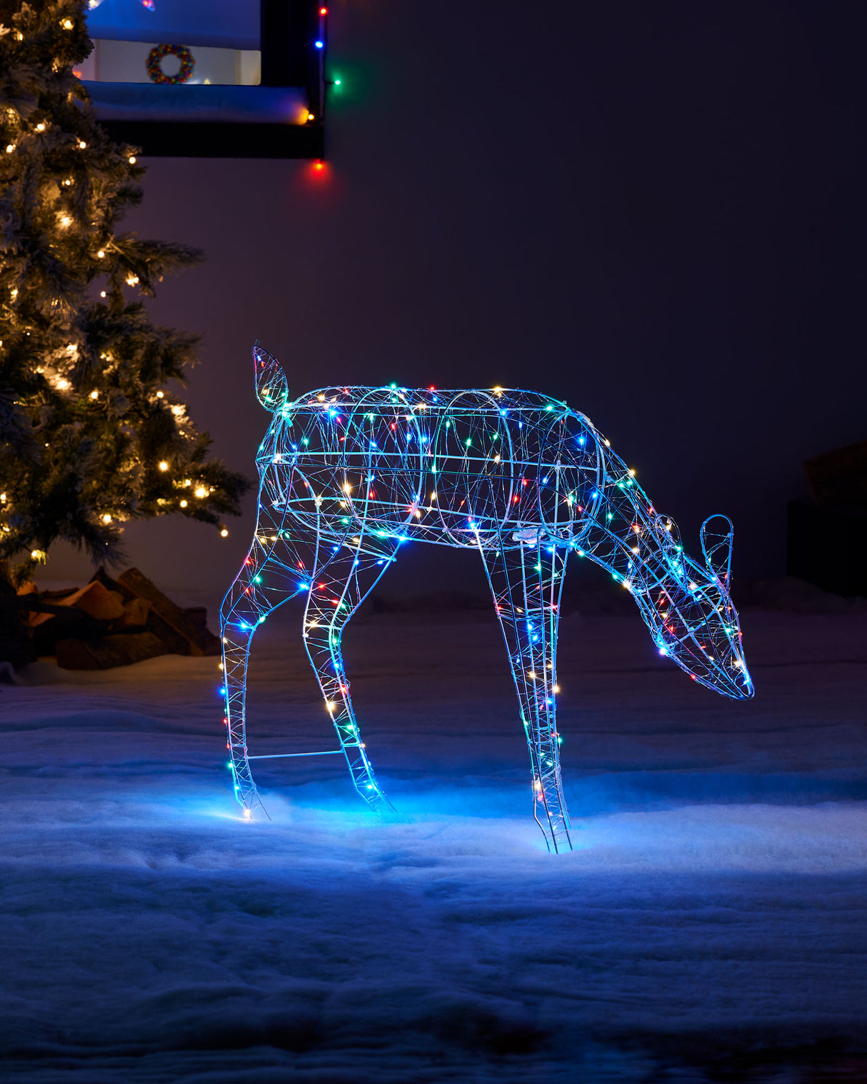 3D Grazing Reindeer Silhouette, 81 cm