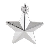 6 Pack of Hanging Stars, Silver, 7.5 cm