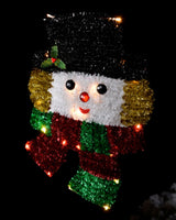 Pre-Lit Tinsel Hanging Santa, 50 cm
