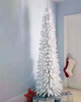 Pre-Lit White Pencil Christmas Tree, 6.5 ft