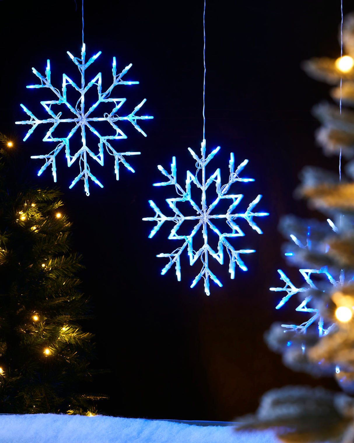 Snowflake Silhouette, Blue, 36 cm