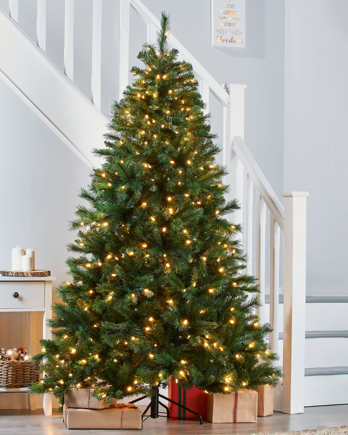 Pre-Lit Victorian Pine Multi-Function Christmas Tree