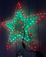 Animated Flashing Star Rope Light Silhouette, 72 cm