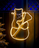 Neon Snowman Rope Light Silhouette, 51 cm