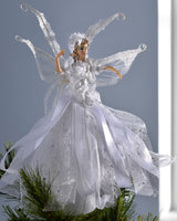 Fairy Christmas Tree Topper, Silver, 28 cm