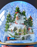Colour Changing Musical Snow Globe, 19.5 cm - Multi-Colour, Village Scene