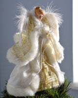 Angel Christmas Tree Topper, Cream/Gold, 26 cm