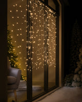 Multi-Function LED Connectable Curtain Light String, Warm White