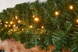 Pre-Lit Extra-Thick Multi-Functional Pine Garland, 9 ft