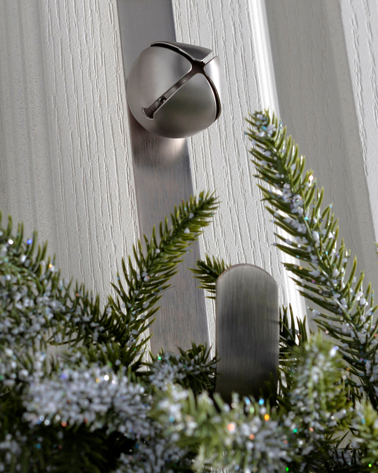 Bells Wreath Door Hanger, Antique Silver, 38 cm