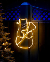 Neon Snowman Rope Light Silhouette, 51 cm