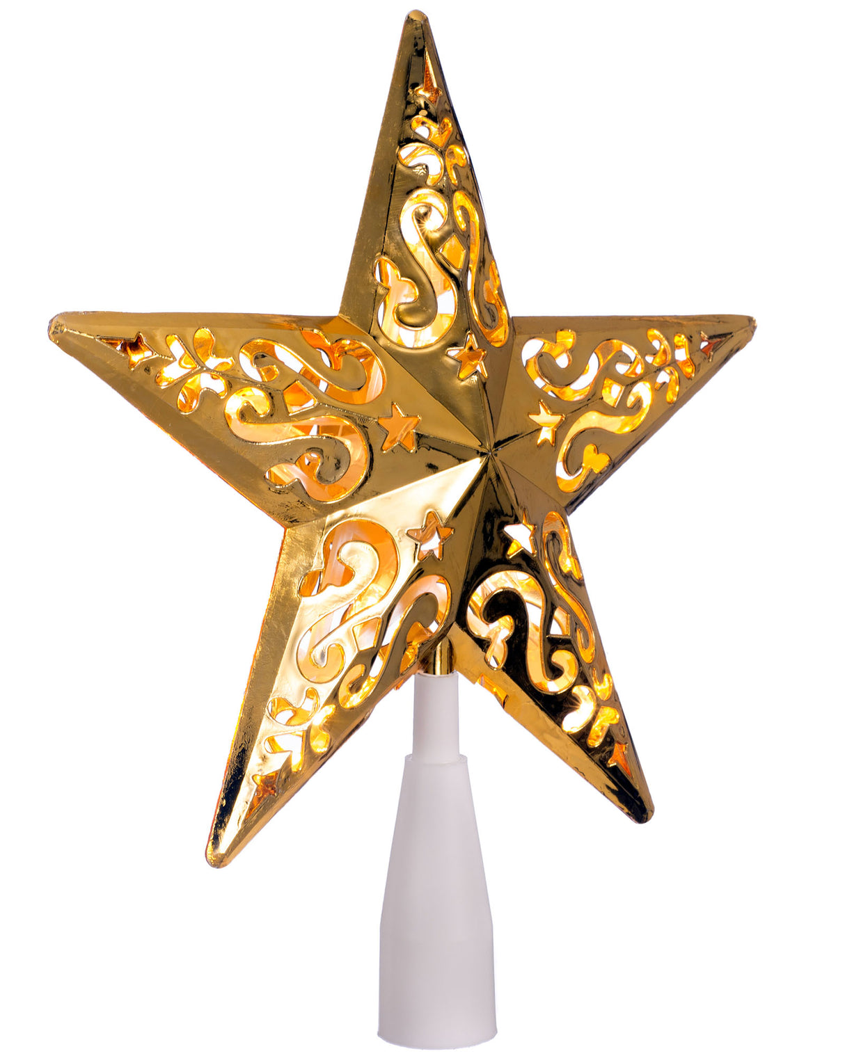 3D Star Christmas Tree Topper, Gold, 25 cm