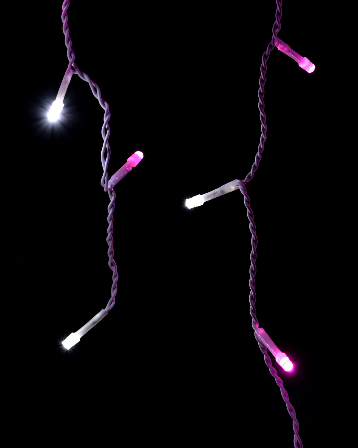 360 Icicle LED Light String, Pink/White, 8.8 m