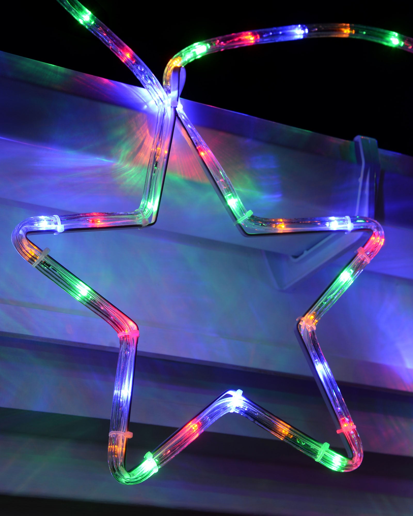 7-Star Motif Rope Light Silhouette, Multi-Colour, 300 cm — We R Christmas