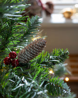 Pre-Lit Scandinavian Spruce Pine Cone and Berry Christmas Tree