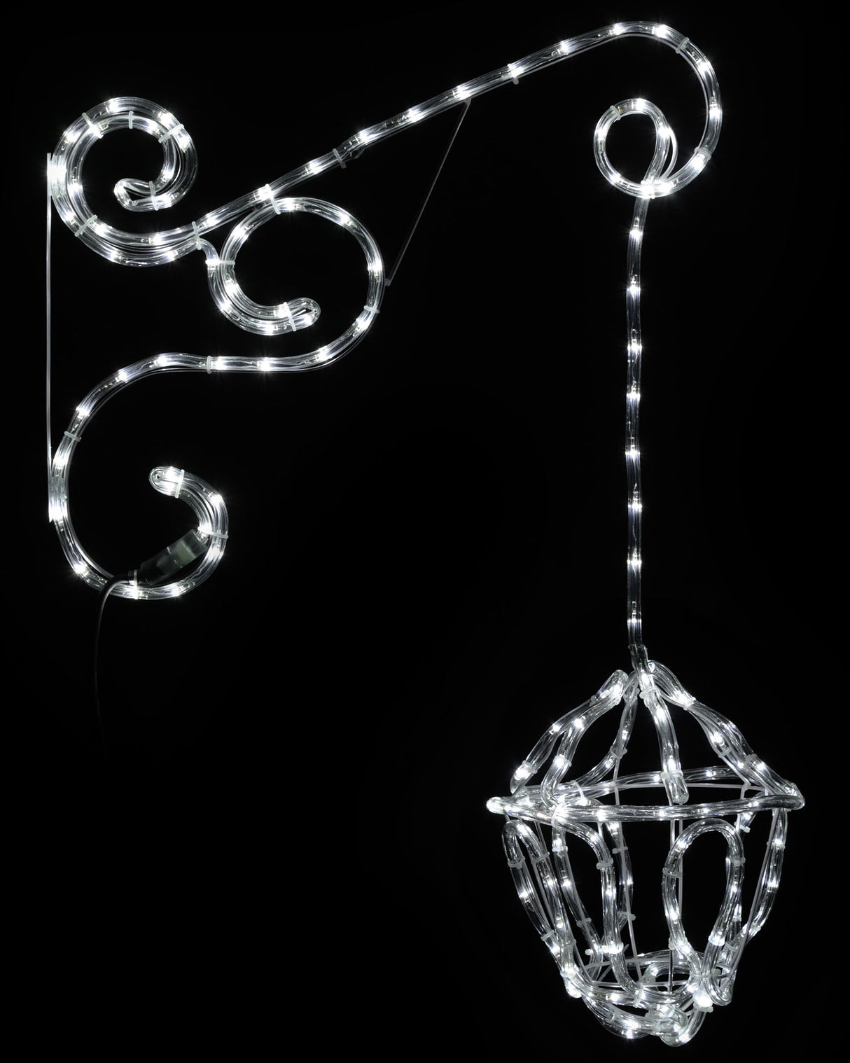 Flashing Lantern Rope Light Silhouette, White, 60 cm