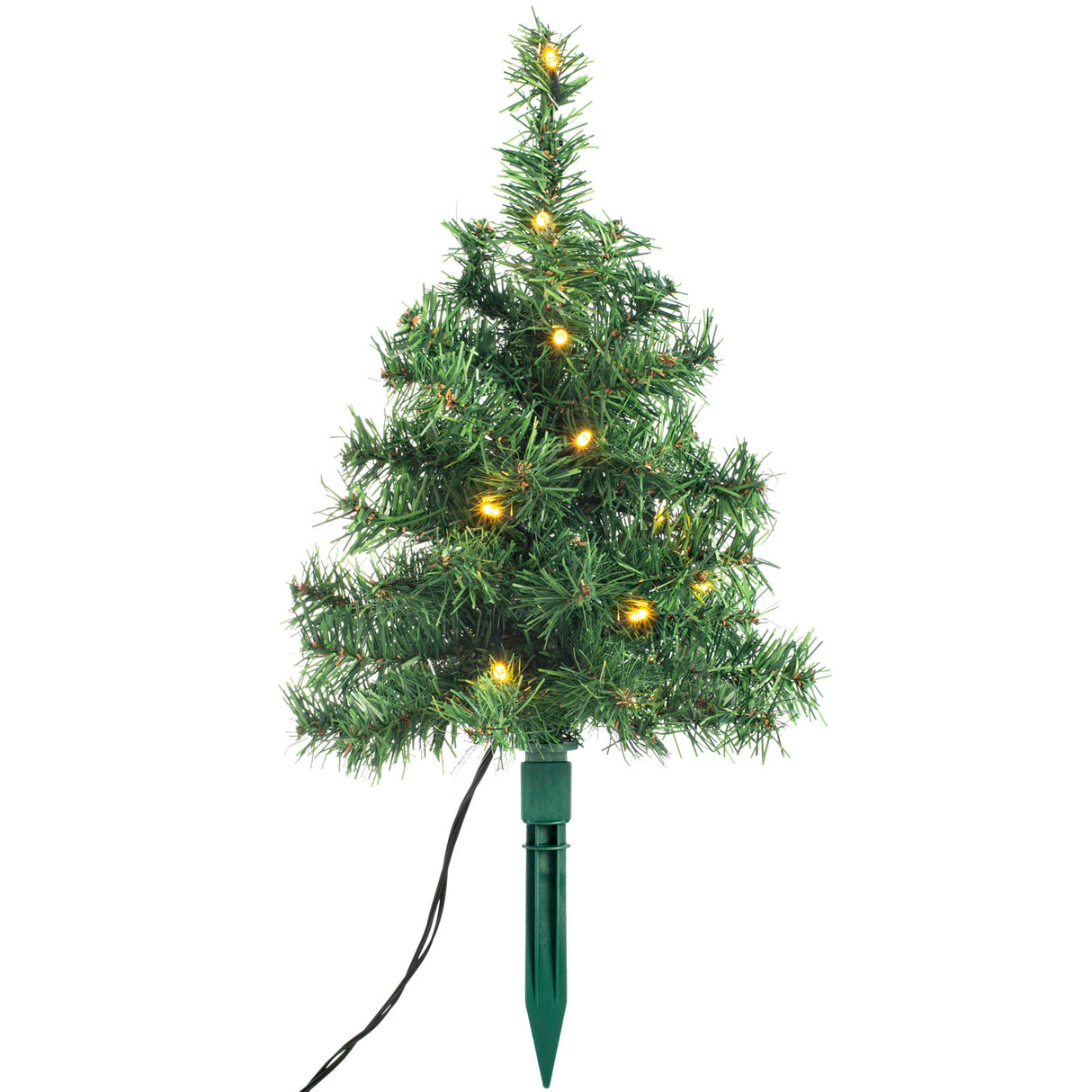Set of 6 Christmas Tree Pathway Stake Lights, 30 cm