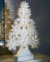 Pre-Lit Snowflake Tree Table Christmas Decoration, 39.5 cm