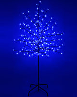 Pre-Lit 200 LED Cherry Blossom Twig Tree, Blue, 5 ft