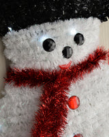 Pre-Lit Tinsel Hanging Snowman, 48 cm